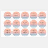 空結婚の夕日の下の海の向こうにある ラベル (シート)