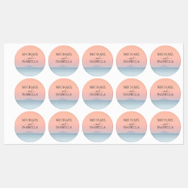 空結婚の夕日の下の海の向こうにある ラベル