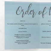 空結婚の夕日の下の海の向こうにある 三つ折りプログラム (内部最初)