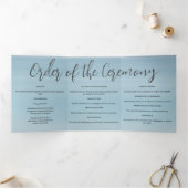 空結婚の夕日の下の海の向こうにある 三つ折りプログラム (内部)