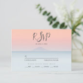 空結婚の夕日の下の海の向こうにある 出欠カード (スタンド正面)