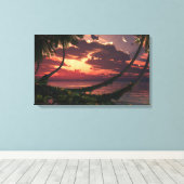 空絵を描 キャンバスプリント (インサイチュ (ウッドフロア))