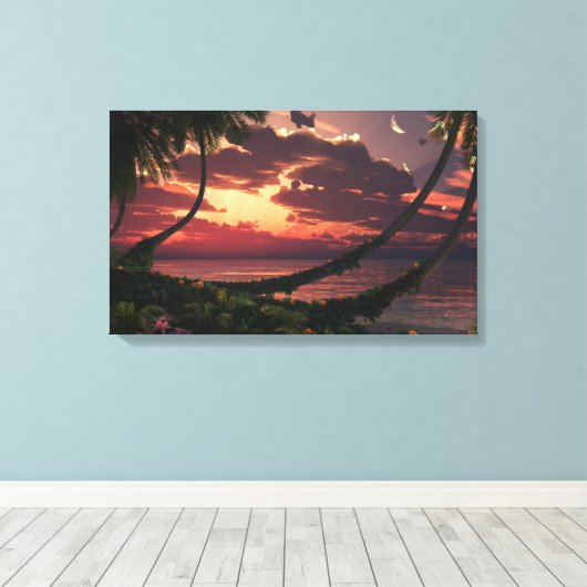 空絵を描 キャンバスプリント (インサイチュ (ウッドフロア))