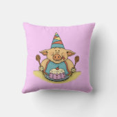 空腹で豚のようでおもしろいな枕 クッション (裏面)