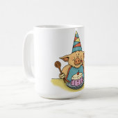 空腹で豚のような誕生会のマグ コーヒーマグカップ (正面左)