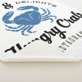 空腹なカニのレストランポスター シェルパブランケット (3/4)