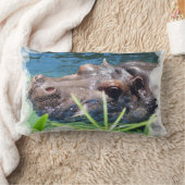 空腹なカバの枕 ランバークッション (ブランケット)