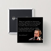 空腹なジョージ・w・ブッシュ 缶バッジ (正面&裏面)