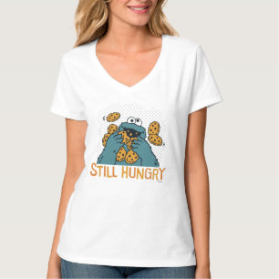 空腹なセサミストリート のクッキーモンスター-まだ Tシャツ