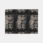 空腹なゾンビ フリースブランケット (正面(横))