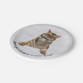 空腹なトラはそれを食べることを行っているですか。 ペーパープレート (アングル)