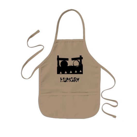 空腹なモンスターの子供のエプロン 子供用エプロン (正面)