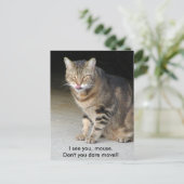 空腹な猫の郵便はがき ポストカード (スタンド正面)