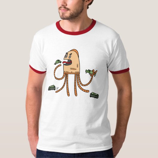 空腹な馬蝿の幼虫-人のTシャツ Tシャツ (正面)