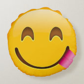 空腹なEmoji ラウンドクッション (裏面)