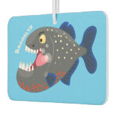 空腹のおもしろいピラニア漫画イラストレーション カーエアーフレッシュナー (左)