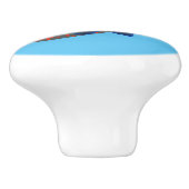 空腹のおもしろいピラニア漫画イラストレーション セラミックノブ (側面)