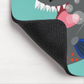 空腹のおもしろいピラニア漫画イラストレーション マウスパッド (コーナー)