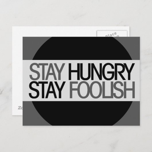 空腹のままである ポストカード (正面/裏面)