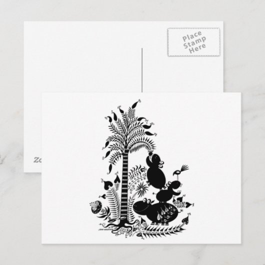 空腹のカバ ポストカード (正面/裏面)