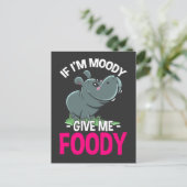 空腹のヒッポムーディウーマンフード恋人 ポストカード (スタンド正面)