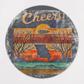 空腹の中空の醸造会社のステッカー ラベル (デザイン1)