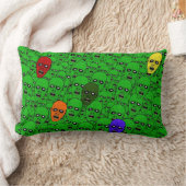 空腹の完全に死んでいなゾンビヘッド ランバークッション (ブランケット)