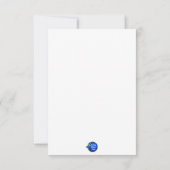 空腹の幼児 サンキューカード (裏面)