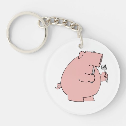 空腹の豚 キーホルダー (正面)