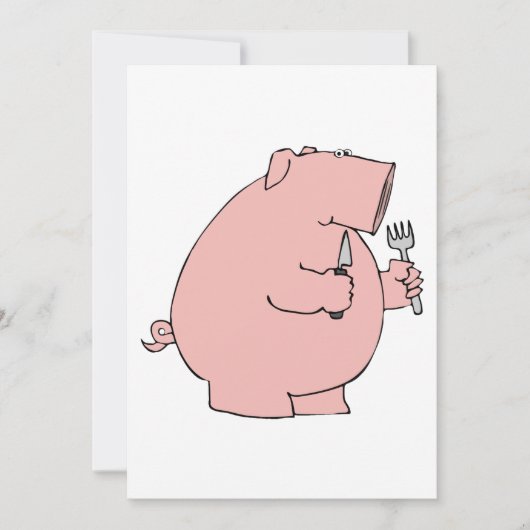空腹の豚 招待状 (正面)