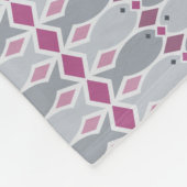 空腹の魚の灰色とピンクのパターンフリースブランケット フリースブランケット (角)