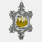 空腹の鳥 スノーフレークピューターオーナメント (左)