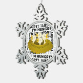 空腹の鳥 スノーフレークピューターオーナメント (右)