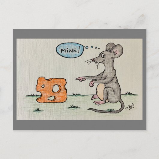 空腹マウスのポストクロッシング葉書 ポストカード (正面)