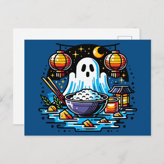空腹幽霊フェスティバルグラフィックアート ポストカード (正面/裏面)