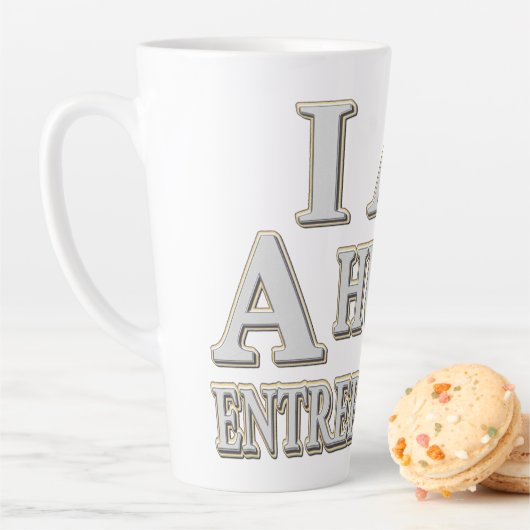 "空腹起業家"かわいいデザイン。買今 カフェラテマグ (インサイチュ)