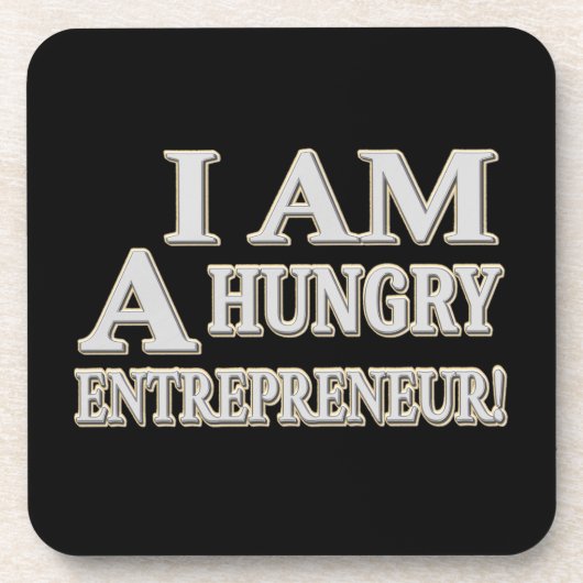 "空腹起業家"かわいいデザイン。買今 コースター (正面)