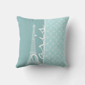 空色のエッフェル塔; パリ クッション (裏面)