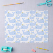 空色のクジラの幼児ギフトのシャワー 薄葉紙 (クラフト)