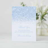 空色のグリッターのサンキューカード サンキューカード (スタンド正面)