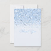 空色のグリッターのサンキューカード サンキューカード (裏面)