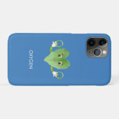 空色のグリーンハッピーなハートリーフ Case-Mate iPhoneケース (裏面(横))