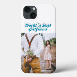 空色のスクリプトのガールフレンドの写真 iPhone 13ケース