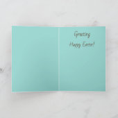 空色のハッピーイースターねこホリデーカード シーズンカード (内部)