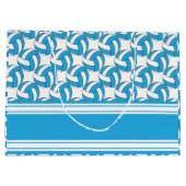 空色のバレーボールを個人化して下さい ラージペーパーバッグ (裏面)