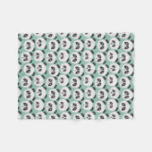 空色のパンダくま フリースブランケット (正面(横))