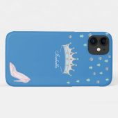 空色のプリンセス クラウンとクリスタル シューズ Case-Mate iPhoneケース (裏面(横))