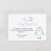 空色のペンギンは感謝していしています サンキューカード (正面/裏面)