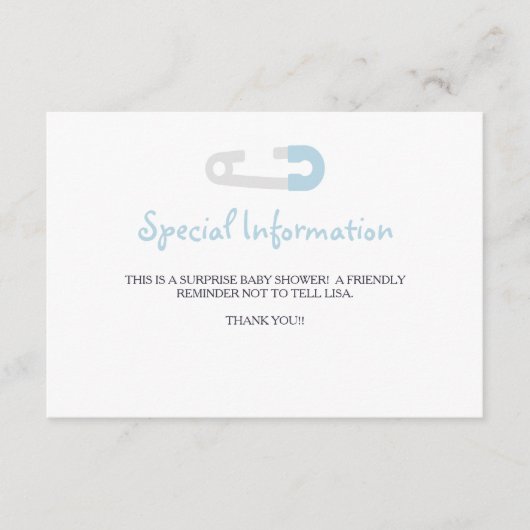 空色のペンギン情報挿入物 エンクロージャーカード (正面)