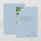 空色のメッセージ　アイビー　ウェディングシャワー　サンキュ― サンキューカード (正面/裏面)